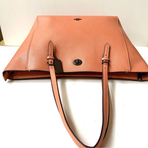 Coach Large Structured Pebble Tote w/Padded Tablet Compartment Excellent Cond. - Picture 3 of 16